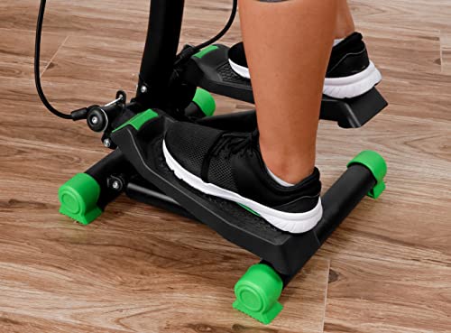 GLOBAL RELAX | EKA® Stepper Twist | Máquina de Step con Manillar | para Ejercicio y Entrenamiento Doméstico | Twister Multifuncional | Pantalla de Control | Varios Niveles | Manillar Ajustable