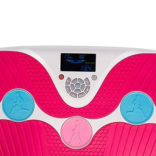 GLOBAL RELAX | Zen Shaper Plus | Plataforma vibratoria oscilante Fitness | Rosa | Tabla vibradora de Gimnasia para Adelgazar y Perder Peso | 3 áreas de Ejercicio | Garantía 2 Años