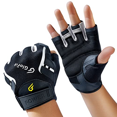 Glofit Guantes de Gimnasio de Entrenamiento de Levantamiento de Pesas para Hombres y Mujeres,protección de la Palma de Agarre, Ejercicio, Fitness, Entrenamiento, Ciclismo, Colgar, dominadas