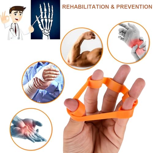 GNHG 4 Piezas Hand Grip,antebrazo ejercitar, Ejercitador de Manos, Manos Silicona Bandas de Resistencia Elástico para Ejercicios de Antebrazo Guitarra Rock Escalada Entrenamiento y antebrazo