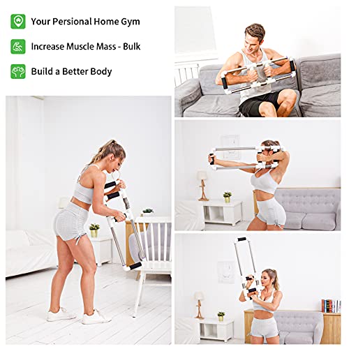 GoFitness Barra Push Down - Extensor de Pecho - Equipo de Entrenamiento en Casa para Pecho, Brazos, Hombros, Abdominales y Espalda - Aparatos de Ejercicio Resorte para Casa o de Viaje