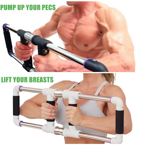 GoFitness Barra Push Down - Extensor de Pecho - Equipo de Entrenamiento en Casa para Pecho, Brazos, Hombros, Abdominales y Espalda - Aparatos de Ejercicio Resorte para Casa o de Viaje