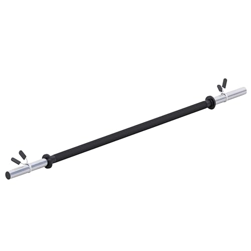 GORILLA SPORTS ® Barra de pesas de Aerobic con extremos cromados - 130cm Con Diámetro barra de 30mm