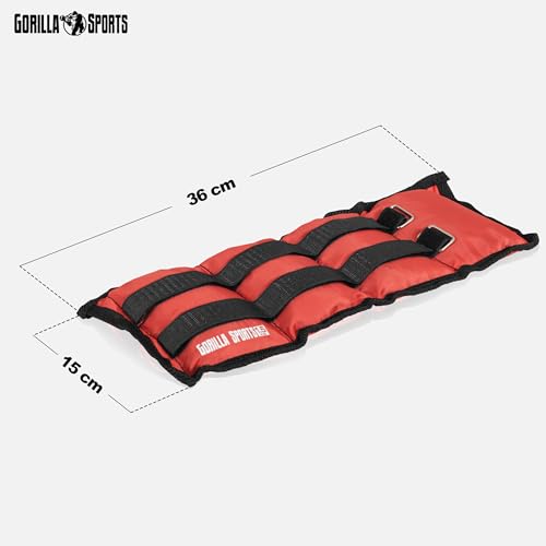 Gorilla Sports® - Juego de 2 pesas para muñecas, tobillos, pesos en 9 variantes de peso de 1-10 kg, set de 10 kg, 6 KG (2 x 3 KG)