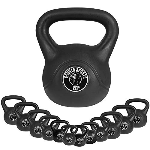 GORILLA SPORTS® - Kettlebell Pesa rusa de vinilo (20 kg)