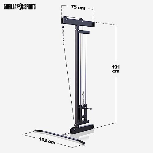 GORILLA SPORTS ® Torre de tiro para pared en negro