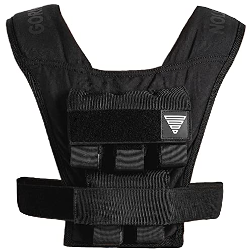 GORNATION Chaleco lastre de 10 kg, 70% tejido oxford, 30% TPE, para entrenar para mujeres y hombres - Chaleco de peso ajustable para calistenia y gimnasio, Negro