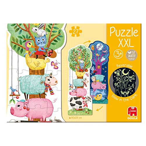 Goula Reversible Luz-Puzle XXL para niños-A Partir de 3 años Puzzle, Multicolor (Jumbodiset 50217)