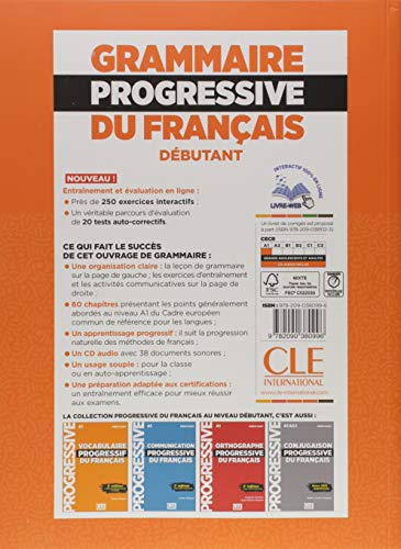 GRAMMAIRE PROGRESSIVE DU FRANAAIS DEBUTANT: Livre debutant + CD