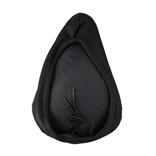 Greatangle Negro Durable Hombres 3D Bicicleta Bicicleta Ciclo Extra Comfort Gel Pad Funda de cojín Asiento Delantero Estera Asiento Saddle para Deportes al Aire Libre Negro