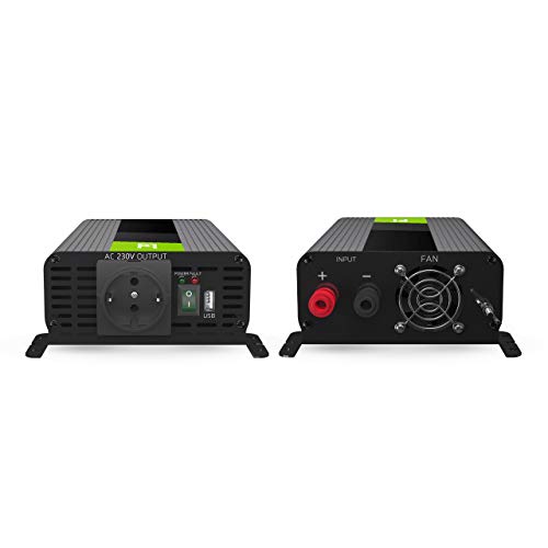 Green Cell Pro 300W/600W 12V a 220V/230V Onda sinusoidal Pura Inversor de Corriente DC AC Power Inverter Transformador de Voltaje para Coche Camion con Puerto USB