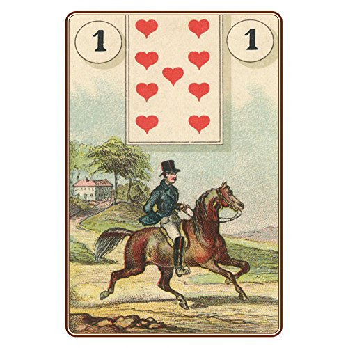 Green Cross Toad Set Lenormand Oracle por Laura Tuan, Estuche en Caja Dura con 36 Cartas Oraculo de Adivinación y Guía en Inglés