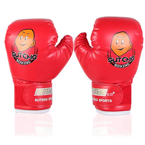 Guantes de Boxeo para Niños Punzonado de Sparring Guantes de Entrenamiento para Niños de 3 a 12 Años de Edad (Color : Rojo) Boxingglove Material Deportivo Boxingglove Material Deportivo Infantil