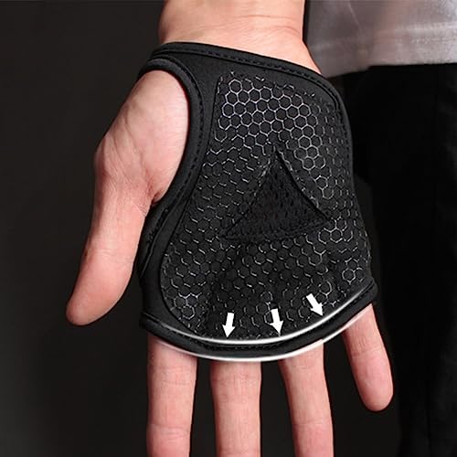 Guantes de entrenamiento ventilados, guantes de silicona antideslizantes para levantamiento de pesas para evitar callos, guantes de entrenamiento perfectos para levantamiento de pesas, ideales tanto