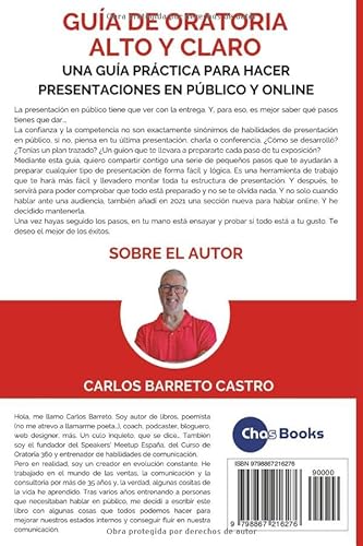 Guía de Oratoria Alto Y Claro - Píldoras para hablar en público: Una guía práctica para hablar en público y hacer presentaciones online.