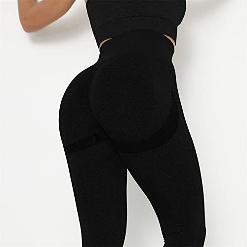 GUKOO Leggins Push Up Caderas de Mujer Pantalón Punto Sin Costuras Deportivos AnticelulíTicos Pantalón Gym Deportivas Mallas