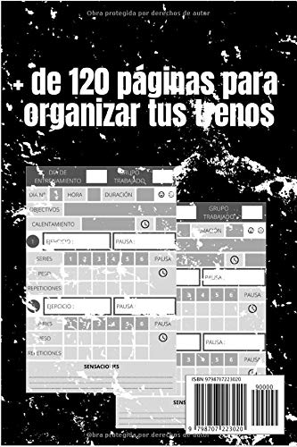 GYM IS MY KIND OF THERAPY: Cuaderno de entrenamiento | 15.24 x 22.86 CM, 105 paginas | agenda de registro de entrenamiento fitness | Recordatorio de workout y training | Las claves del entrenamiento