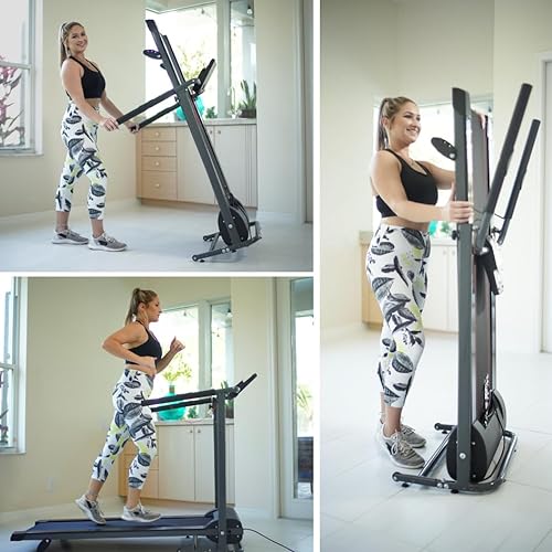 GYMFORM Cinta de Correr Slimfold Treadmill, 3 Niveles de Intensidad, Diferentes programas, Pantalla Led, Plegable, Cinta de Andar eléctrica, Cinta para Correr en el hogar