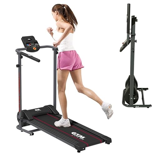 GYMFORM Cinta de Correr Slimfold Treadmill, 3 Niveles de Intensidad, Diferentes programas, Pantalla Led, Plegable, Cinta de Andar eléctrica, Cinta para Correr en el hogar