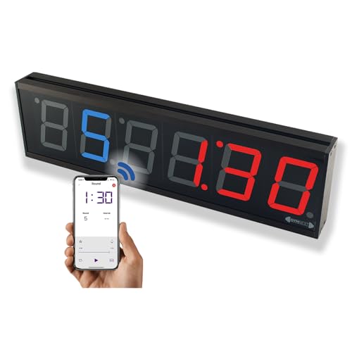 GymNext Flex Timer – Edición de Gimnasio - Reloj Digital LED de Pared - Controlado Desde la aplicación móvil por Bluetooth