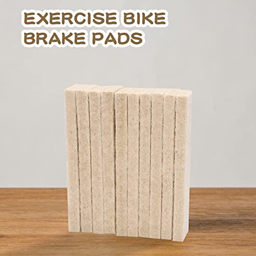 GZkedu 15 pastillas de freno, fieltro de lana, bloques de freno para bicicleta, almohadilla de resistencia para el hogar, gimnasio, fitness, repuesto (beige)