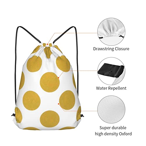 HABXNJF Bolsas con cordón, Platinum Dots Sports Gym Bag, mochila de viaje para hombres y mujeres, ver imagen, S