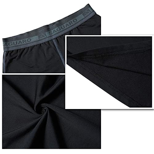 HAINES Ropa Interior Térmica Esqui Mujer Ropa Térmica Interior para Running Montaña Ciclismo Fitness Negro Gr.36