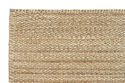 HAMID - Alfombra de Yute Granada 100% Fibra de Yute Natural, Alfombra Suave, Tejida a Mano, Alfombra de Salón, Comedor, Dormitorio, Pasillos, Entrada, Color Natural (70x50cm)