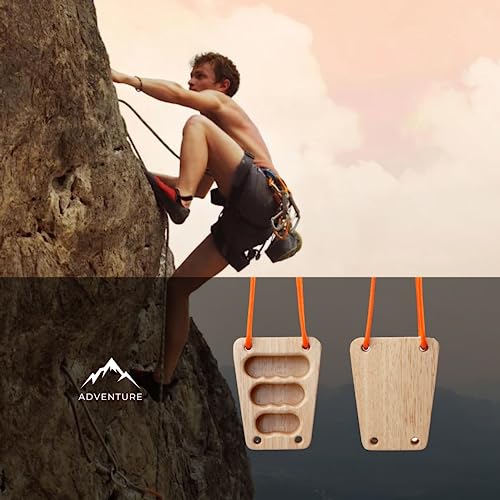 Hangboard de Entrenamiento Portátil para Escaladores | Presas de Escalada de Madera | Hangboard | Aumenta tu Fuerza y Resistencia en los Dedos. Mejora tu técnica | Diapasón escalada