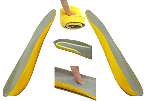 HappyStep® espuma viscoelástica Plantillas ortopédicas para la sujeción del arco con excelente amortiguación para ayudar a mitigar el estrés que sufre el arco y aliviando el dolor (Talla L: 41-44UE)