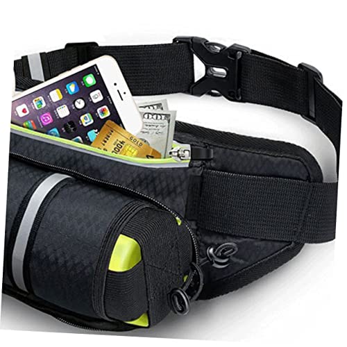 Happyyami 3Pcs Cinturón Go Fit Bandas para Hacer Ejercicio Blackstome Blackh Bolsa De Teléfono La Riñonera En Bolsas De Entrenamiento Bolsillo del Teléfono Celular Blackc