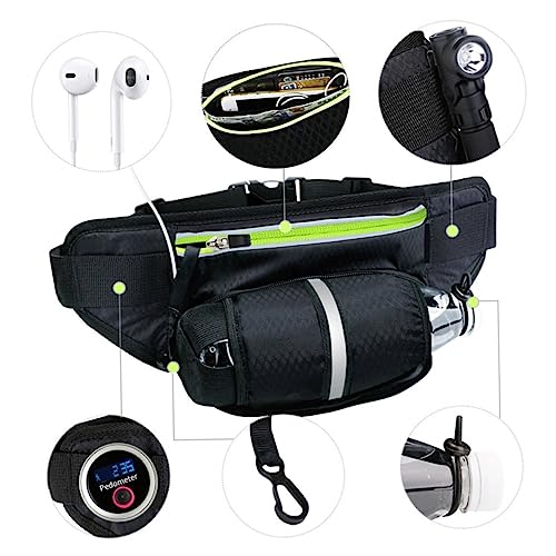 Happyyami 3Pcs Cinturón Go Fit Bandas para Hacer Ejercicio Blackstome Blackh Bolsa De Teléfono La Riñonera En Bolsas De Entrenamiento Bolsillo del Teléfono Celular Blackc