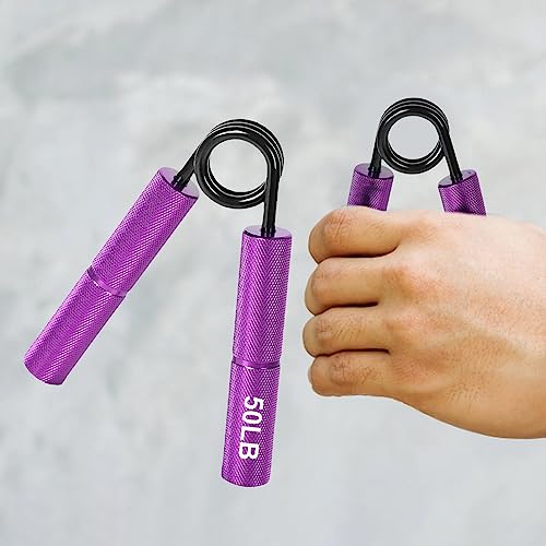 harayaa Fortalecedor de Agarre de Mano, ejercitador de antebrazo, Fitness, Mujeres, Hombres, Ejercicio, Agarre, Entrenador de Fuerza para, Piano, Violeta 50lb