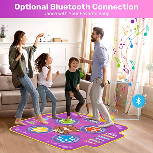 HAUSPROFI Esterilla de Baile para niños con Bluetooth, esterillas de Danza para niños, Regalos para niñas, niños, Edad 3, 4, 5, 6, 7, 8, 9, 10+ años