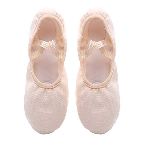 Healifty 1 par de Zapatos de Ballet de Lona Zapatillas de Ballet de Suela Completa Zapatos de Yoga para Bailar para Niños Pequeños Niñas Niñas Talla 28