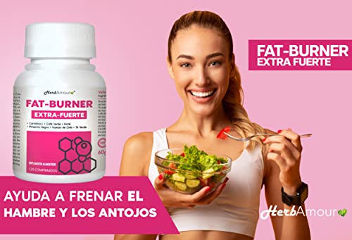 HerbAmour Quemador De Grasa Potente Adelgazante Fuerte FAT-BURNER | Productos Adelgazantes Fuertes Eficaces Y Rápidos | Pastillas Para Adelgazar