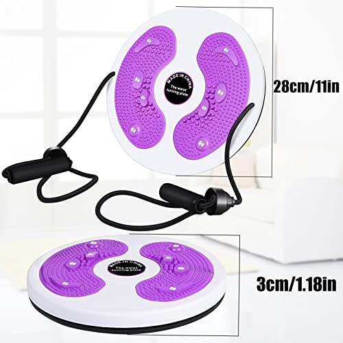 Herefun Twist Cintura Torsión Disc, Twist Waist Disco de Cintura Giratorio, Máquina de Cintura torcida, Equipo de Fitness para Cintura y Caderas, Ejercicio Aeróbico Adelgazamiento Fitness (Púrpura)