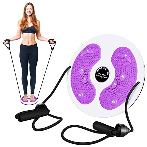 Herefun Twist Cintura Torsión Disc, Twist Waist Disco de Cintura Giratorio, Máquina de Cintura torcida, Equipo de Fitness para Cintura y Caderas, Ejercicio Aeróbico Adelgazamiento Fitness (Púrpura)