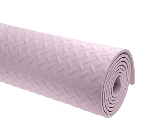 HERSIG - Esterilla Yoga Antideslizante Mediana de Tamaño 90x188x0,8cm Color Rosa Claro