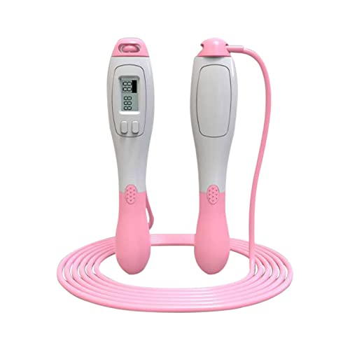 H.eternal Saltar la Cuerda Pérdida de Grasa para Estudiantes Saltar la Cuerda Electrónica Fitness Contar Peso Equipo de Fitness y Yoga Venta De Máquinas De Gimnasio Profesionales (Pink, One Size)