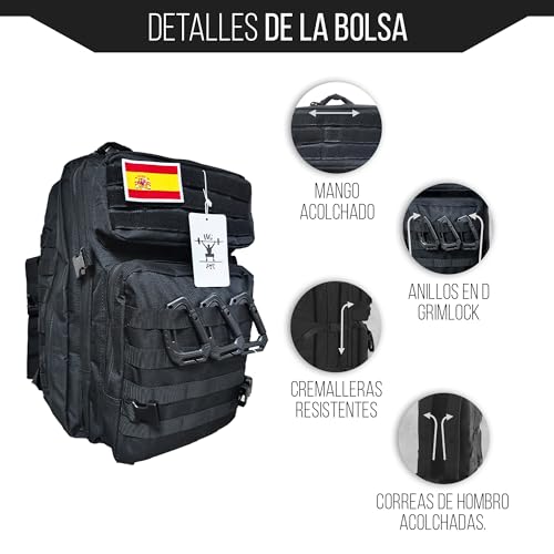 HG-FIT Mochila tactica Militar, Mochila Crossfit 45 L, Mochila Militar - Mochila de Senderismo | Ideal para Gimnasio,Caza