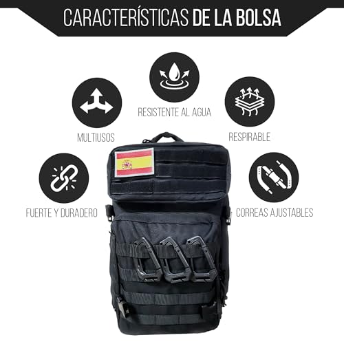 HG-FIT Mochila tactica Militar, Mochila Crossfit 45 L, Mochila Militar - Mochila de Senderismo | Ideal para Gimnasio,Caza