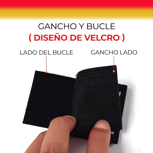 HG FIT Parche Bordado Bandera España con Colores Oficiales 8 x 5 cm, Gancho y bucle de la bandera española, Velcro Parche bordado termoadhesivo for para mochila militar, crossfit, militar, ejército