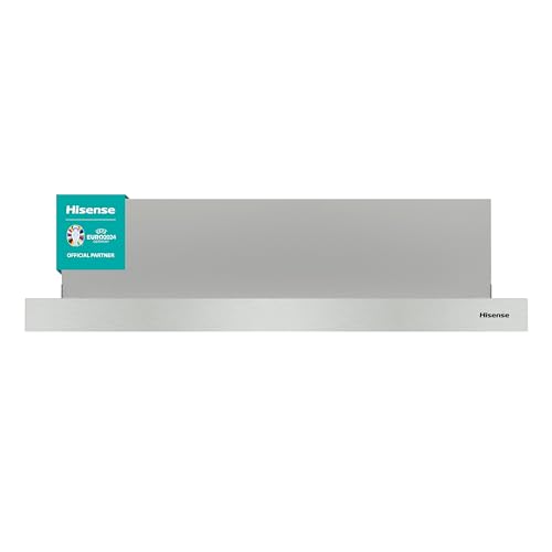 Hisense CH6TL4BX - Campana Telescópica 60 cm, Capacidad de Succión de 450 m³/h, Iluminación LED, Fácil Limpieza y Mantenimiento