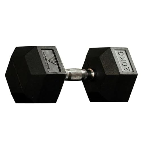 Hit Fitness Dumbbells hexagonales, 4 kg, Unisex, Negro, 4.0kg, Pair