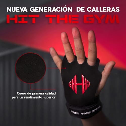 HIT THE GYM calleras para Crossfit calleras Crossfit con Toalla de Microfibra Ultra Absorbente - calleras Crossfit Mujer Resistentes y Guantes Gimnasio - cayera Crossfit (M)