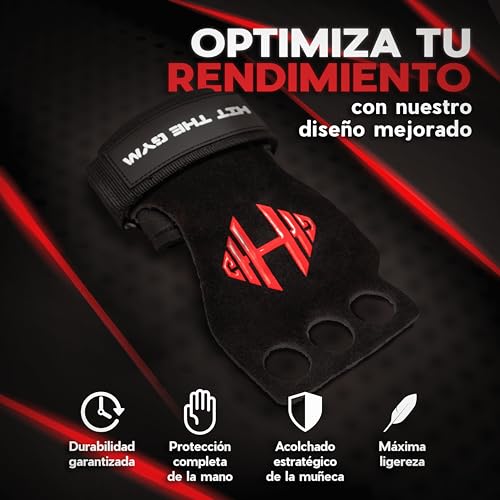 HIT THE GYM calleras para Crossfit calleras Crossfit con Toalla de Microfibra Ultra Absorbente - calleras Crossfit Mujer Resistentes y Guantes Gimnasio - cayera Crossfit (M)