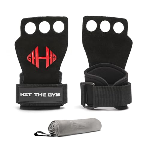 HIT THE GYM calleras para Crossfit calleras Crossfit con Toalla de Microfibra Ultra Absorbente - calleras Crossfit Mujer Resistentes y Guantes Gimnasio - cayera Crossfit (M)