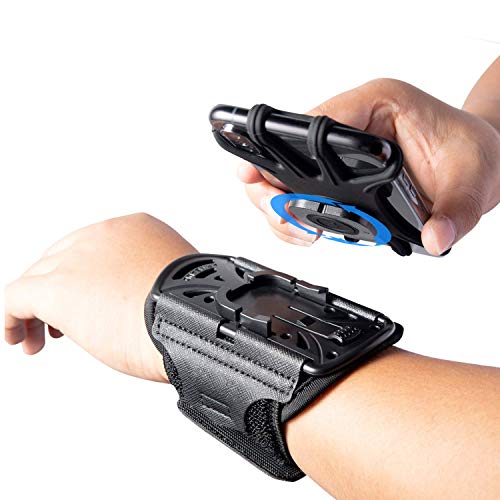 HLOMOM Brazalete Movil Running Desmontable, Brazalete Deportivo para Correr con Bolsa de Auriculares, Brazalete Móvil Deportivo 360° Rotación Ajustable para iPhone 15/14/13//12/Pro/11/XR/X