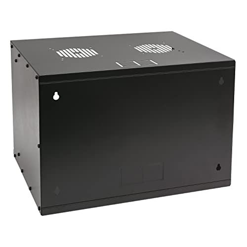 HMF 65707-02 - Armario para servidores (19 pulgadas, 7 U, 400 mm de profundidad, puerta de cristal, color negro)